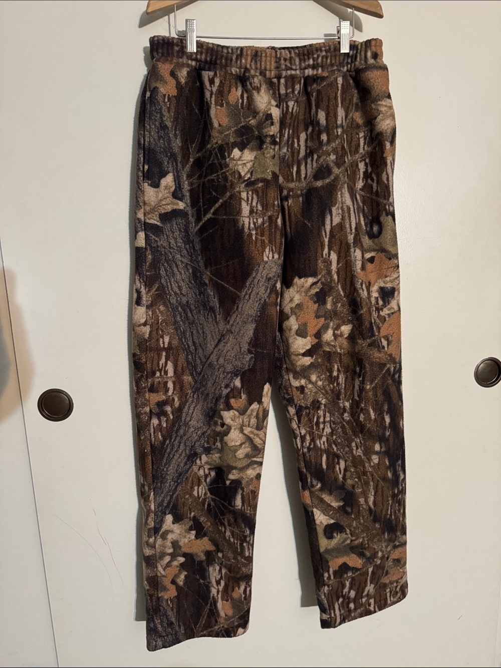 Cabelas Men's Camouflage Fleece Pants - Brown Camo